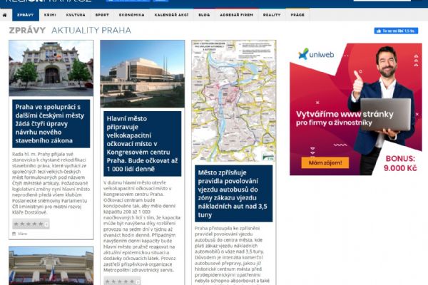 Nový portál pro Prahu a blízké okolí REGIONPRAHA.CZ Nový portál pro Prahu a blízké okolí REGIONPRAHA.CZ